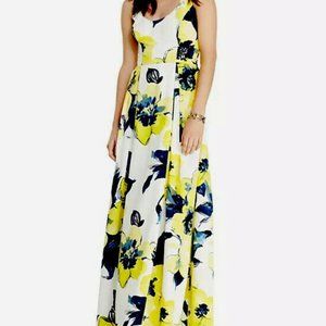 Ralph Lauren Floral Print Faille Floor Length Formal Dress/Ball Gown Size 4  NWT